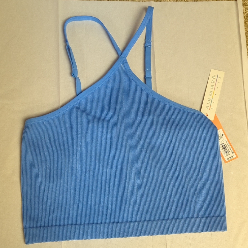 NWT Colsie XL Crop Tank Top Ladies Blue